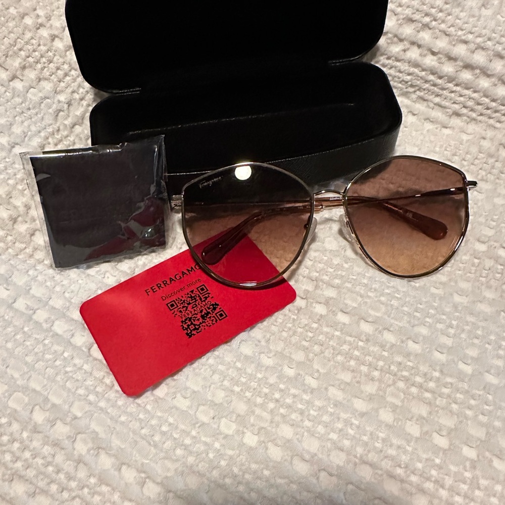 Salvatore Ferragamo Gradient Brown Sunglasses